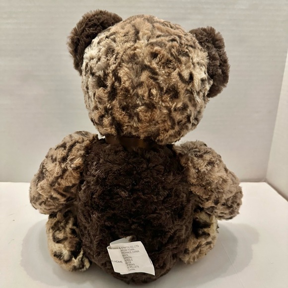 Dennis Basso Home Teddy Bear Plush Faux Fur Leopard Cheetah Spots Brown Tan - Picture 4 of 8